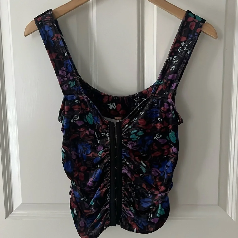Free People Dottie tank size small velvet corset